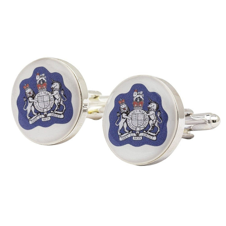 Cufflink Man Cufflinks - Personalised Company Logo Cufflinks with Silver Finish (Square or Round)