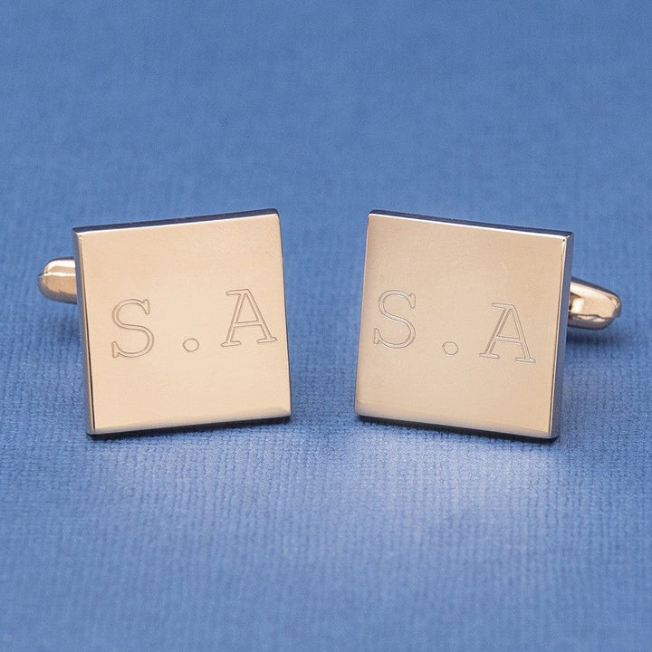 Cufflink Man Cufflinks - Personalised Contemporary Engraved Initial Cufflinks