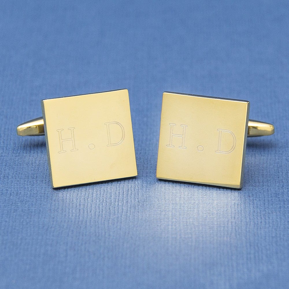 Cufflink Man Cufflinks - Personalised Contemporary Engraved Initial Cufflinks