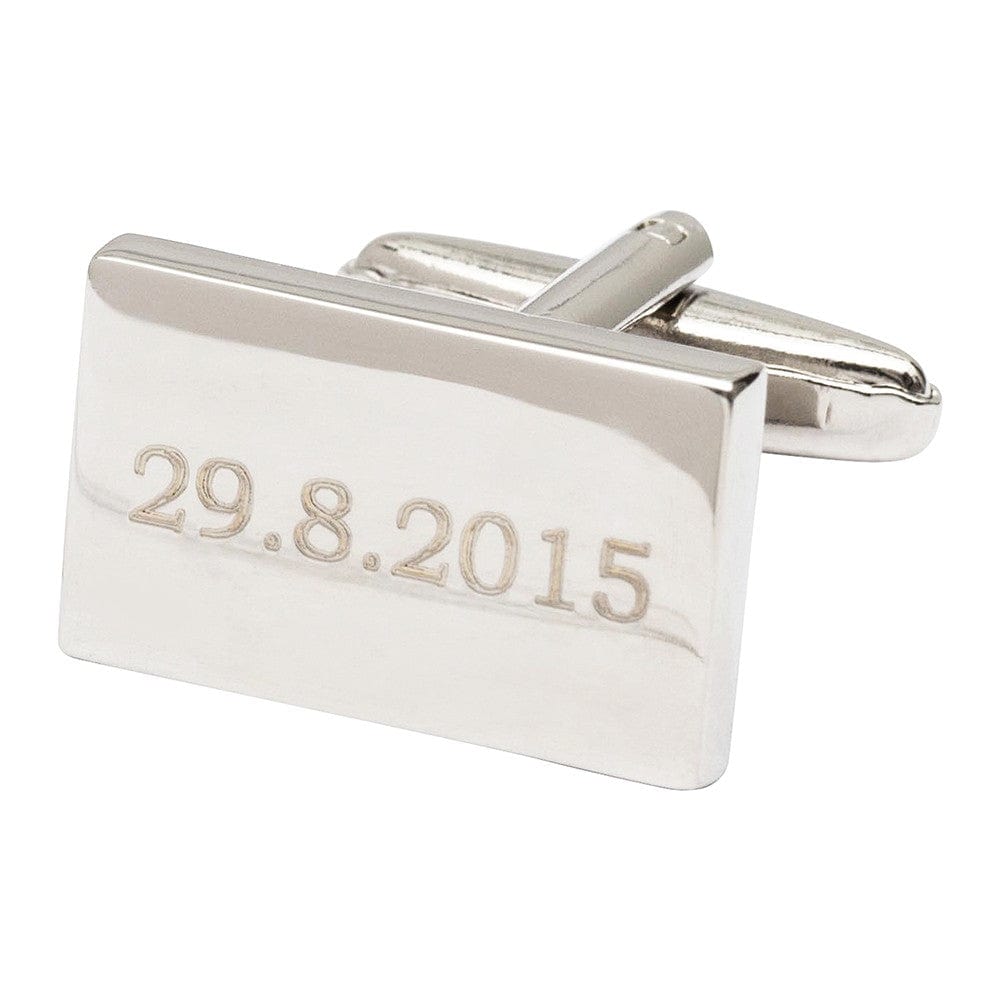 Cufflink Man Cufflinks - Personalised Engraved Initials & Date Cufflinks - Personalised Wedding Cufflinks