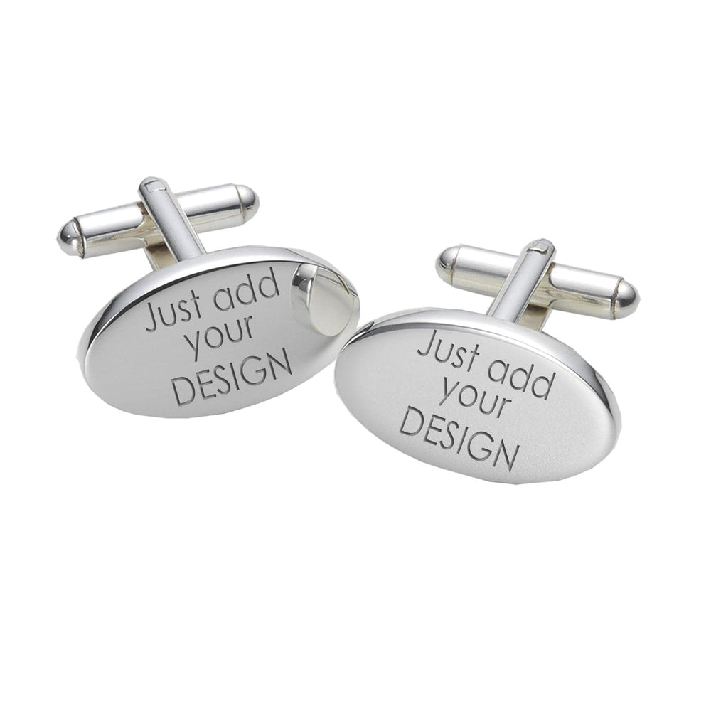 Cufflink Man Cufflinks - Personalised Engraved Logo Cufflinks - Multiple Shape Options