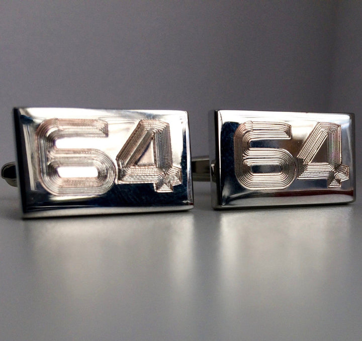 Cufflink Man Cufflinks - Personalised Engraved Rectangular Cufflinks - Any Design