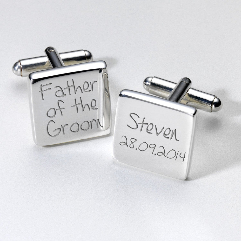 Cufflink Man Cufflinks - Personalised Father of the Groom Personalised Engraved Cufflinks