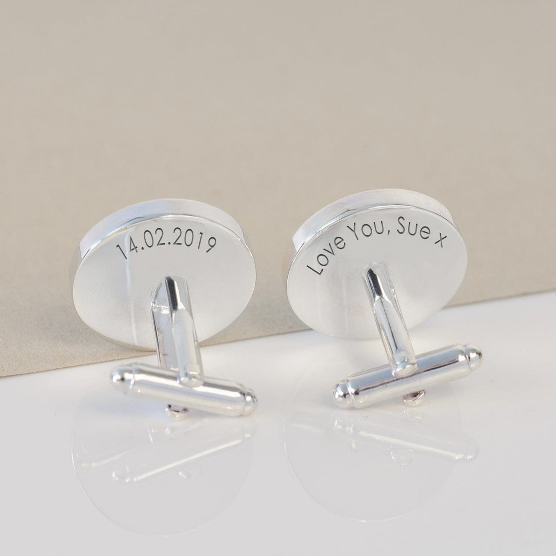 Cufflink Man Cufflinks - Personalised Hidden Message & Initials Engraved Cufflinks