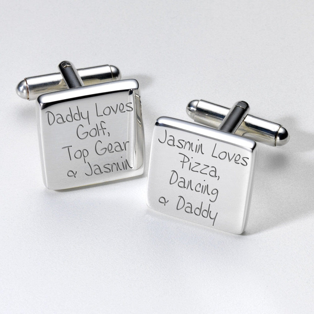 Cufflink Man Cufflinks - Personalised His Favourite Things Cufflinks - Personalised Cufflinks