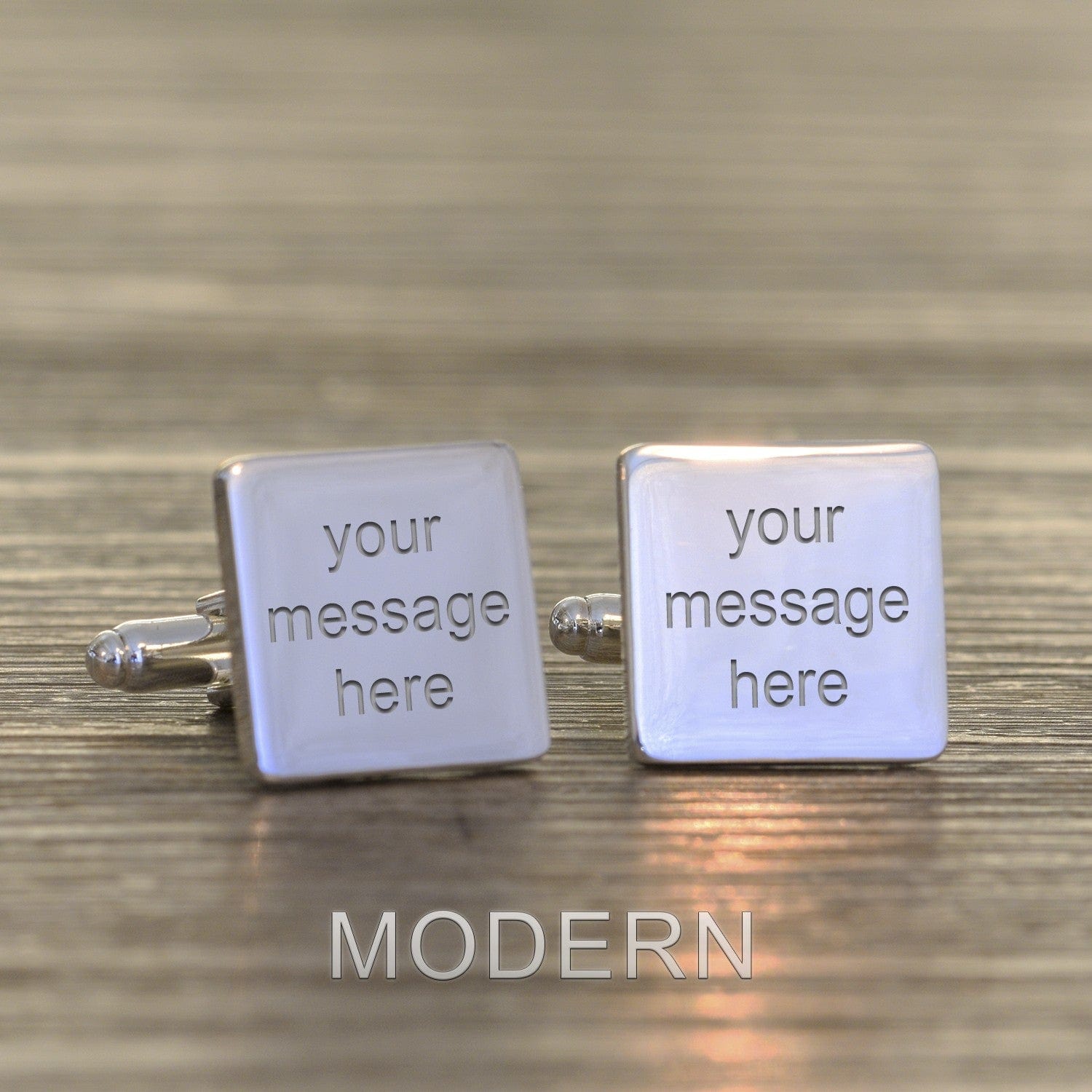 Square script engraved cufflinks | Square personalized cufflinks | Engraved cufflinks | Custom shops cufflinks | Mens initial cufflinks