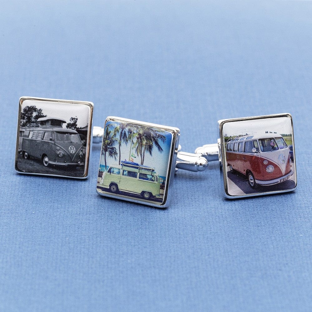 Caravan Cufflinks in Sterling Silver, popular Personalized Caravan Cufflinks