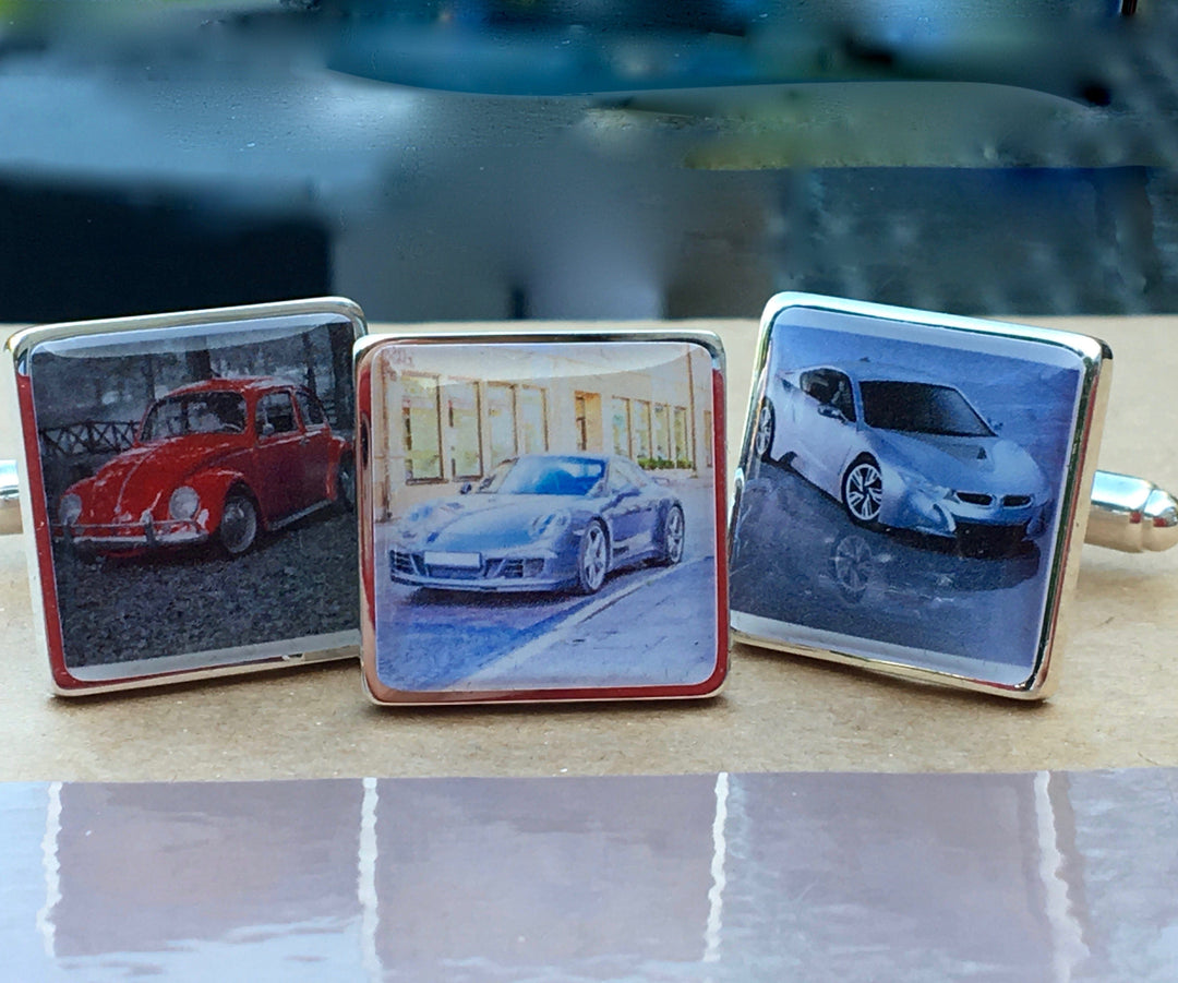 Cufflink Man Cufflinks - Personalised Personalised Car Photo Cufflinks - Your Car on Cufflinks