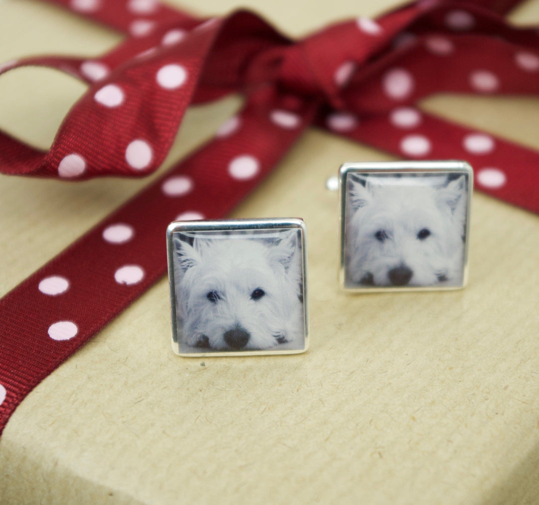 Cufflink Man Cufflinks - Personalised Personalised Dog Photo Cufflinks - Any Pet Photo Cufflinks