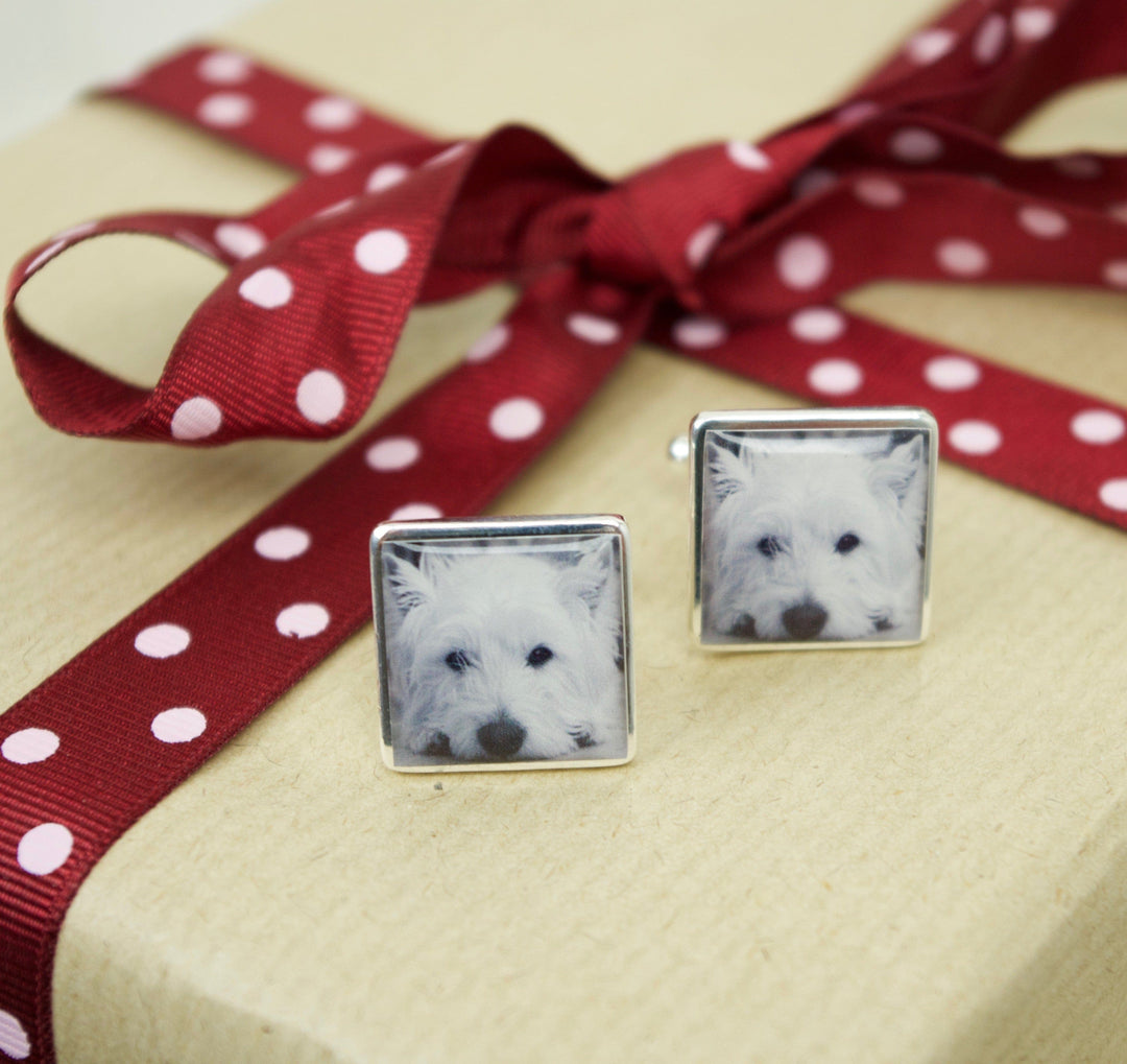 Cufflink Man Cufflinks - Personalised Personalised Dog Photo Cufflinks - Any Pet Photo Cufflinks