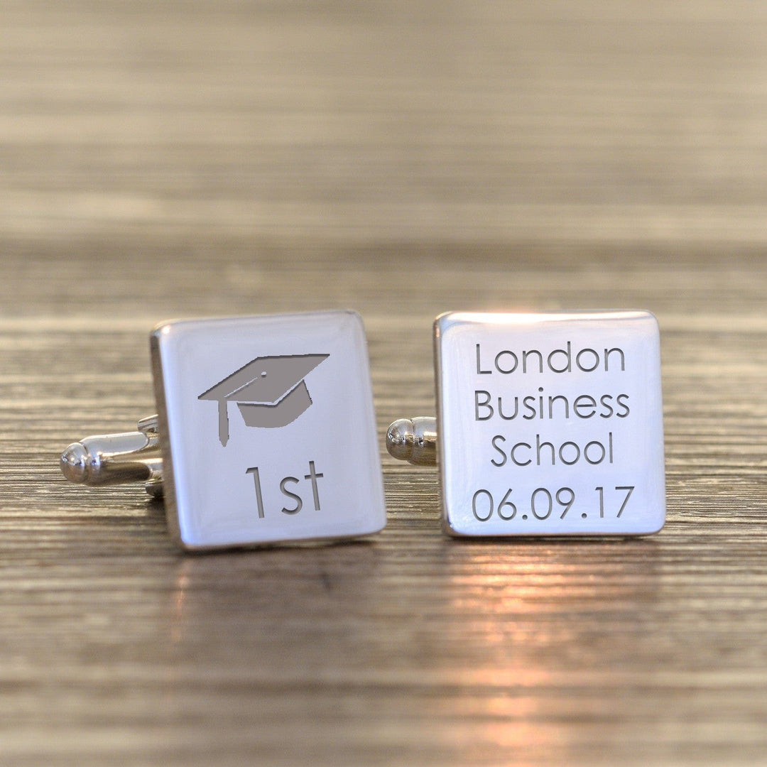 Cufflink Man Cufflinks - Personalised Personalised Engraved Degree Graduation Cufflinks