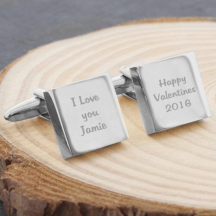 Cufflink Man Cufflinks - Personalised Personalised Engraved Valentines Cufflinks