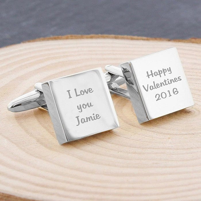 Cufflink Man Cufflinks - Personalised Personalised Engraved Valentines Cufflinks