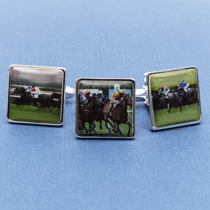 Cufflink Man Cufflinks - Personalised Personalised Horse Racing Cufflinks - Horse Racing Colours on Cufflinks