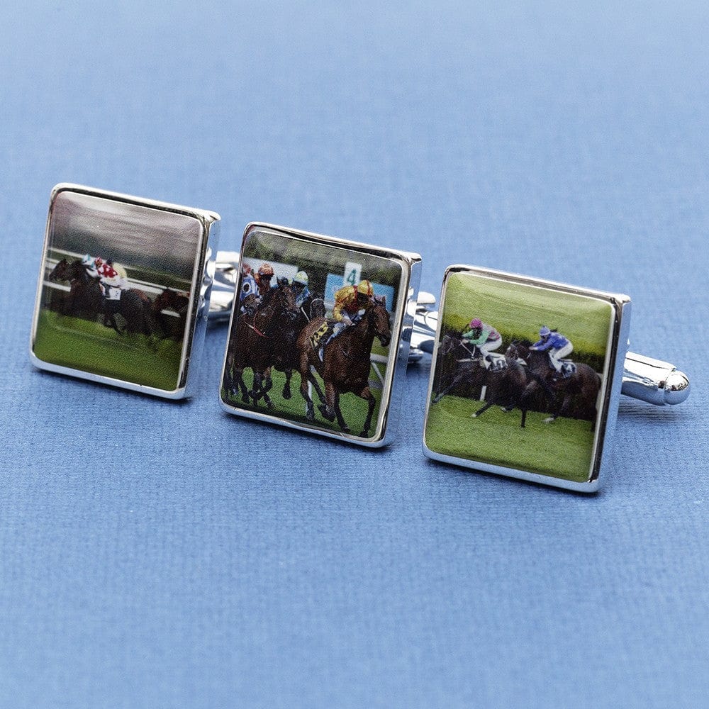 Cufflink Man Cufflinks - Personalised Personalised Horse Racing Cufflinks - Horse Racing Colours on Cufflinks