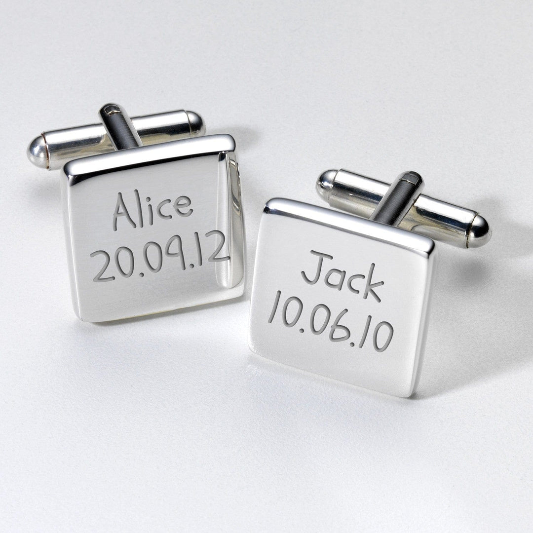 Cufflink Man Cufflinks - Personalised Personalised Names & Birthday Cufflinks