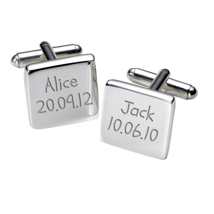 Cufflink Man Cufflinks - Personalised Personalised Names & Birthday Cufflinks