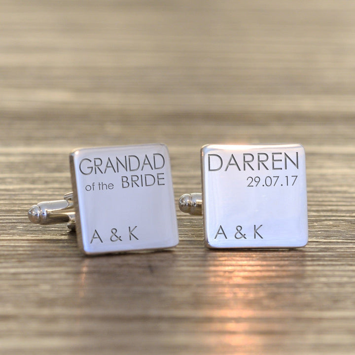 Cufflink Man Cufflinks - Personalised Personalised Wedding Party Role Engraved Cufflinks