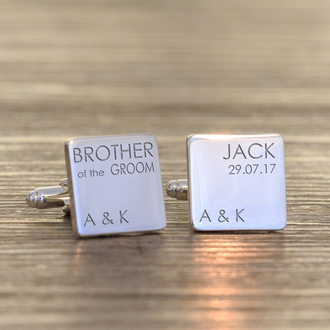 Cufflink Man Cufflinks - Personalised Personalised Wedding Party Role Engraved Cufflinks