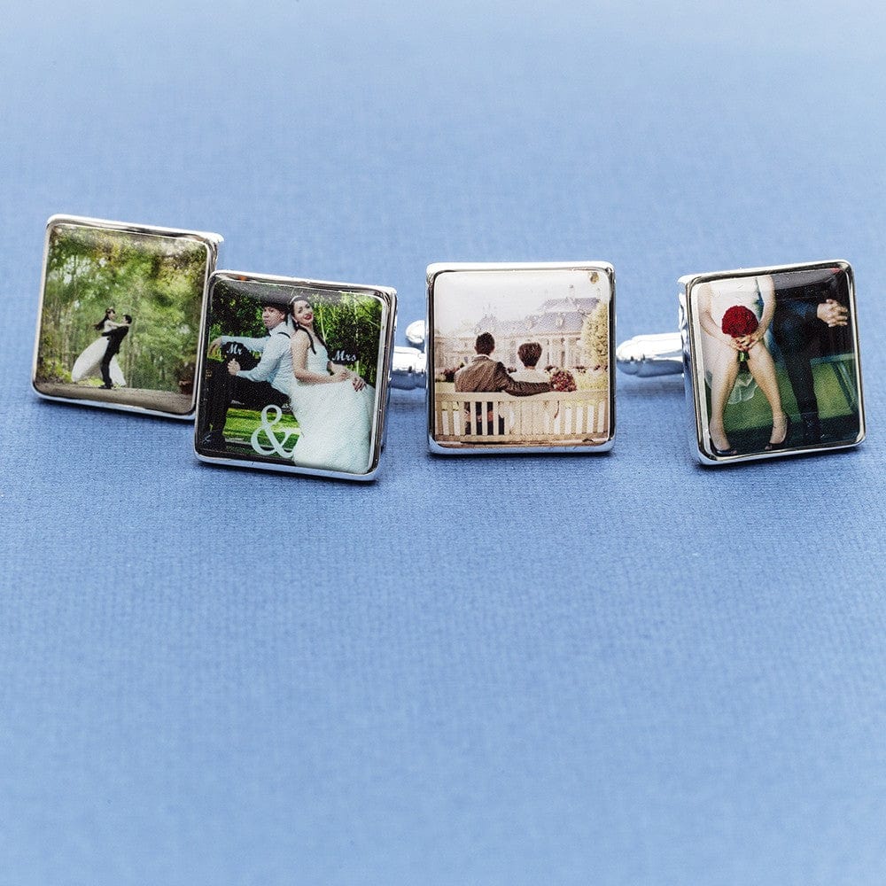 Cufflink Man Cufflinks - Personalised Personalised Wedding Photo Cufflinks - Any Wedding Photo On Cufflinks