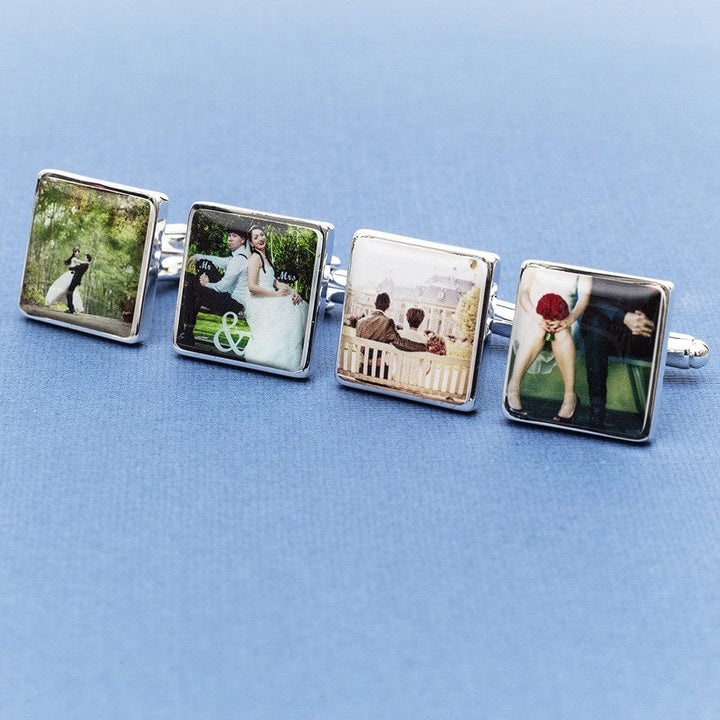 Cufflink Man Cufflinks - Personalised Personalised Wedding Photo Cufflinks - Any Wedding Photo On Cufflinks