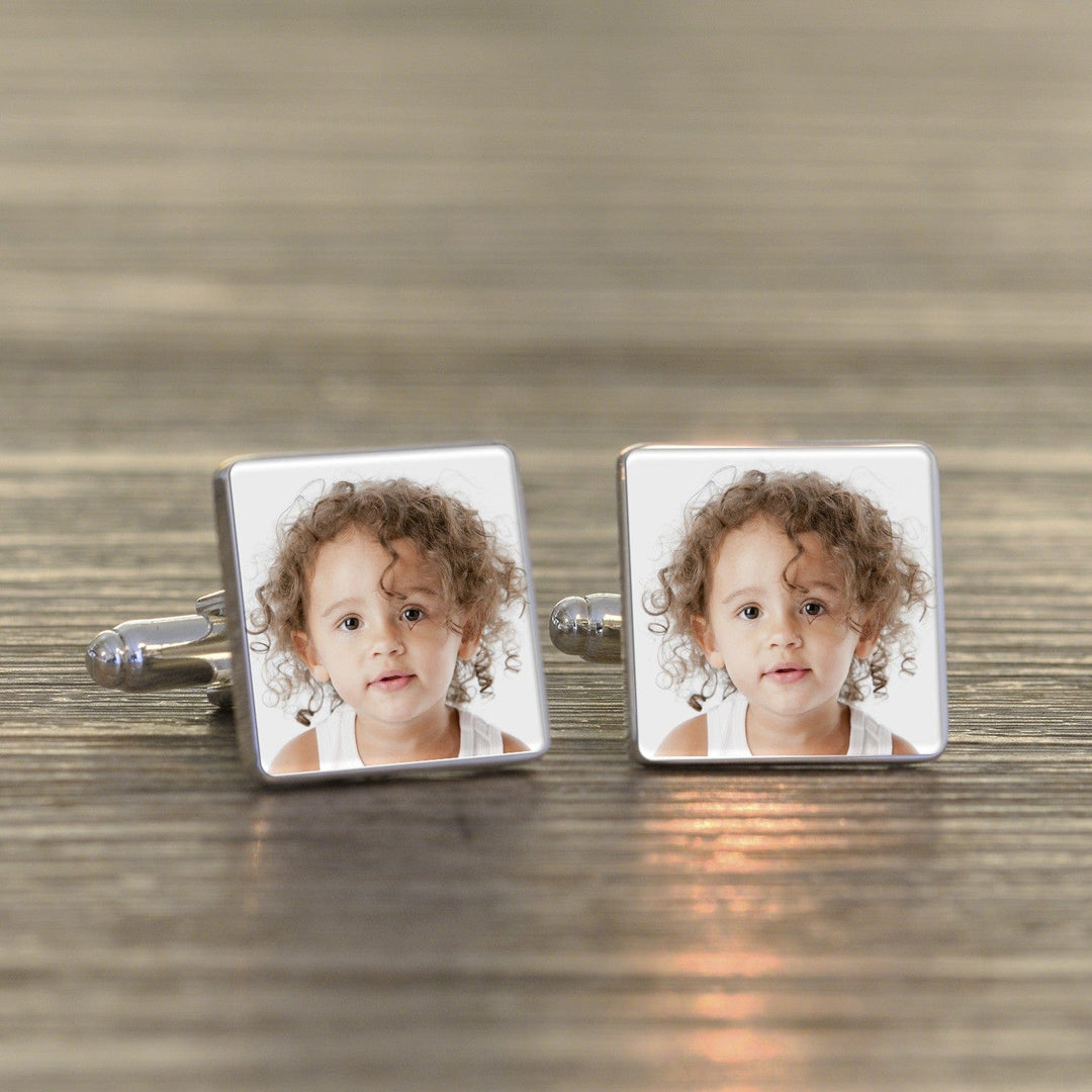 Cufflink Man Cufflinks - Personalised Photo Cufflinks - Any Photo Square Cufflinks