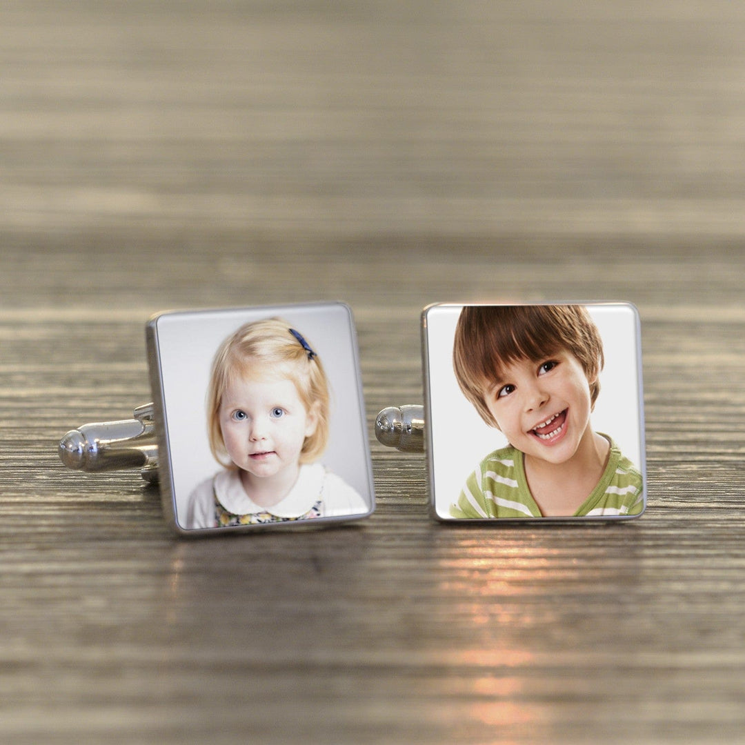 Cufflink Man Cufflinks - Personalised Photo Cufflinks - Any Photo Square Cufflinks