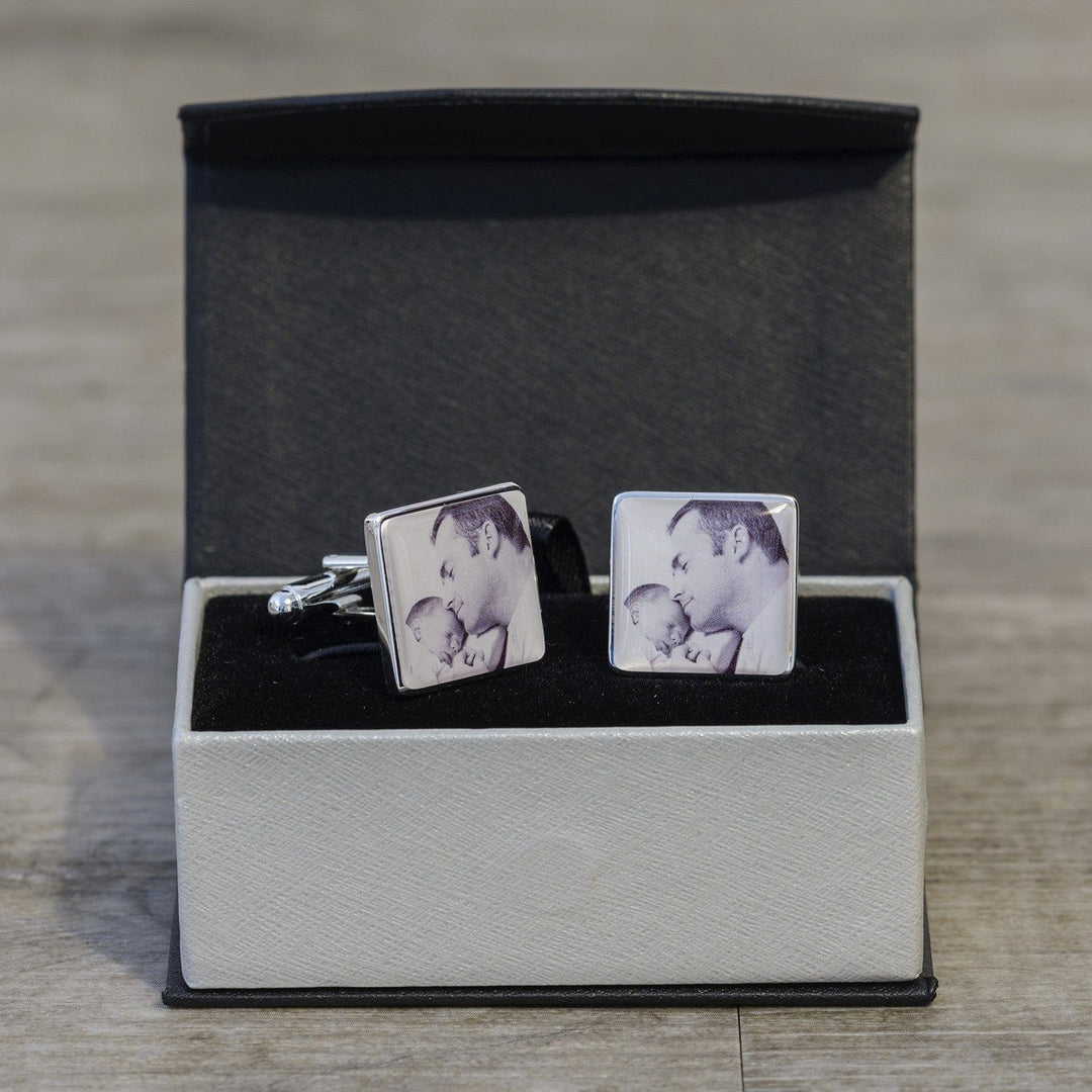 Cufflink Man Cufflinks - Personalised Photo Cufflinks - Any Photo Square Cufflinks