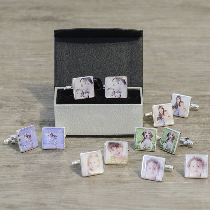 Cufflink Man Cufflinks - Personalised Photo Cufflinks - Any Photo Square Cufflinks