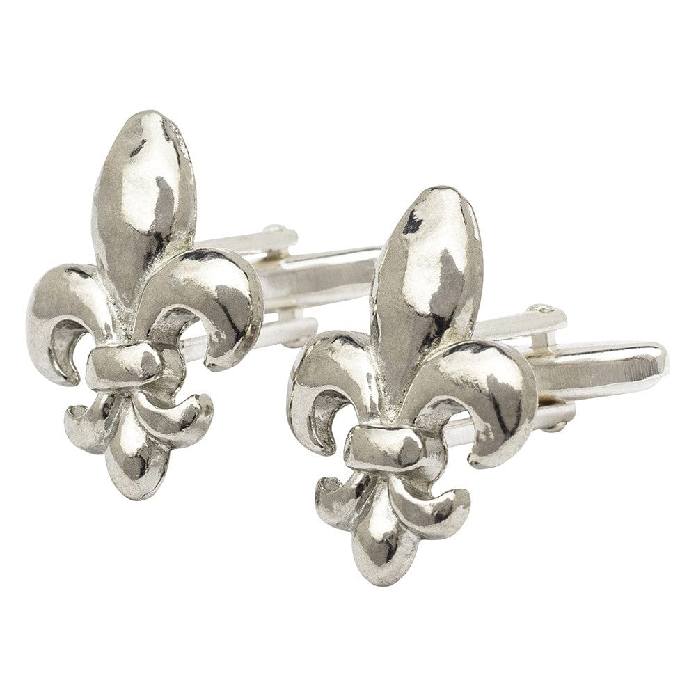 Cufflink Man Cufflinks Pewter Fleur De Lis Cufflinks