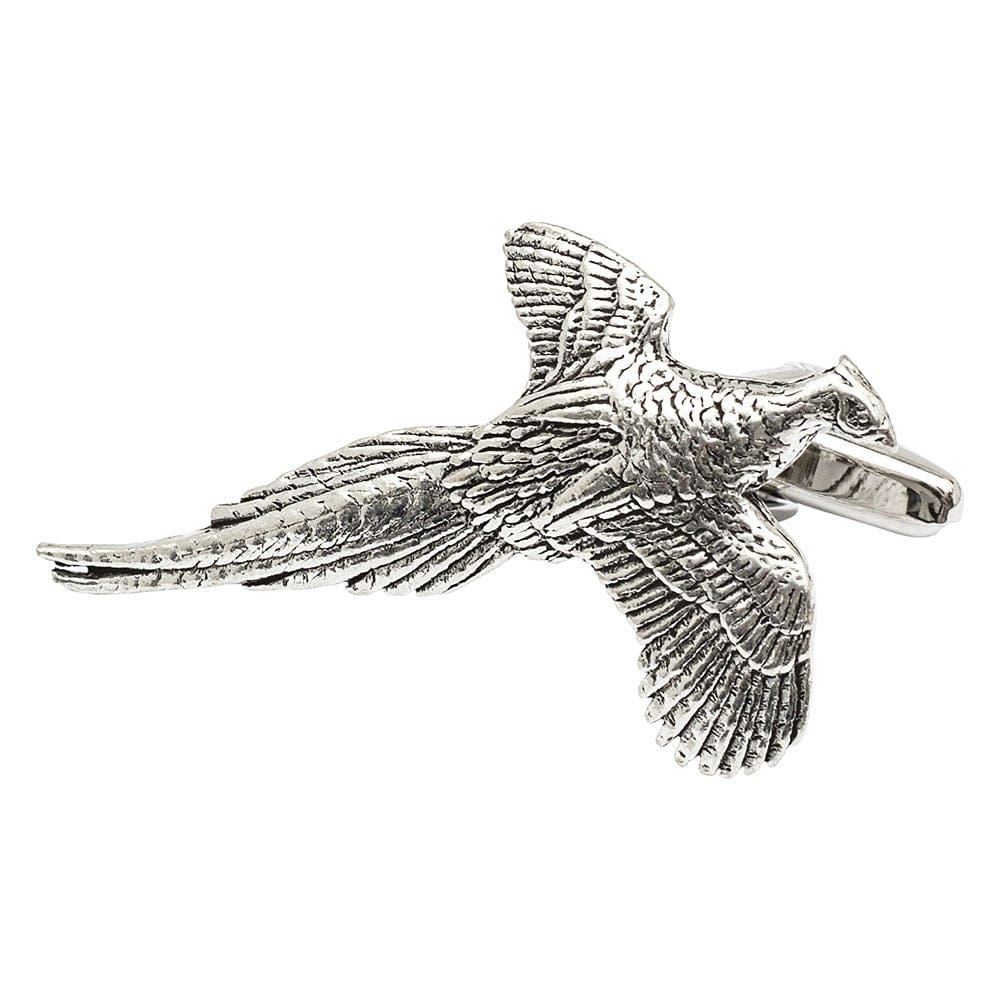 Cufflink Man Cufflinks Pewter Flying Pheasants Cufflinks