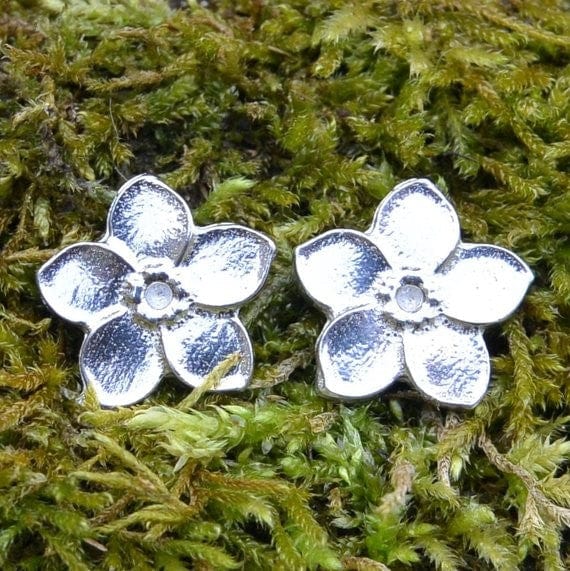 Cufflink Man Cufflinks Pewter Forget Me Not Flower Cufflinks