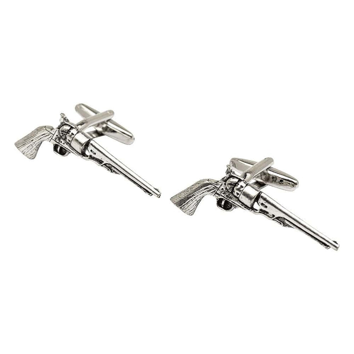 Cufflink Man Cufflinks Pewter Gun Pistol Cufflinks