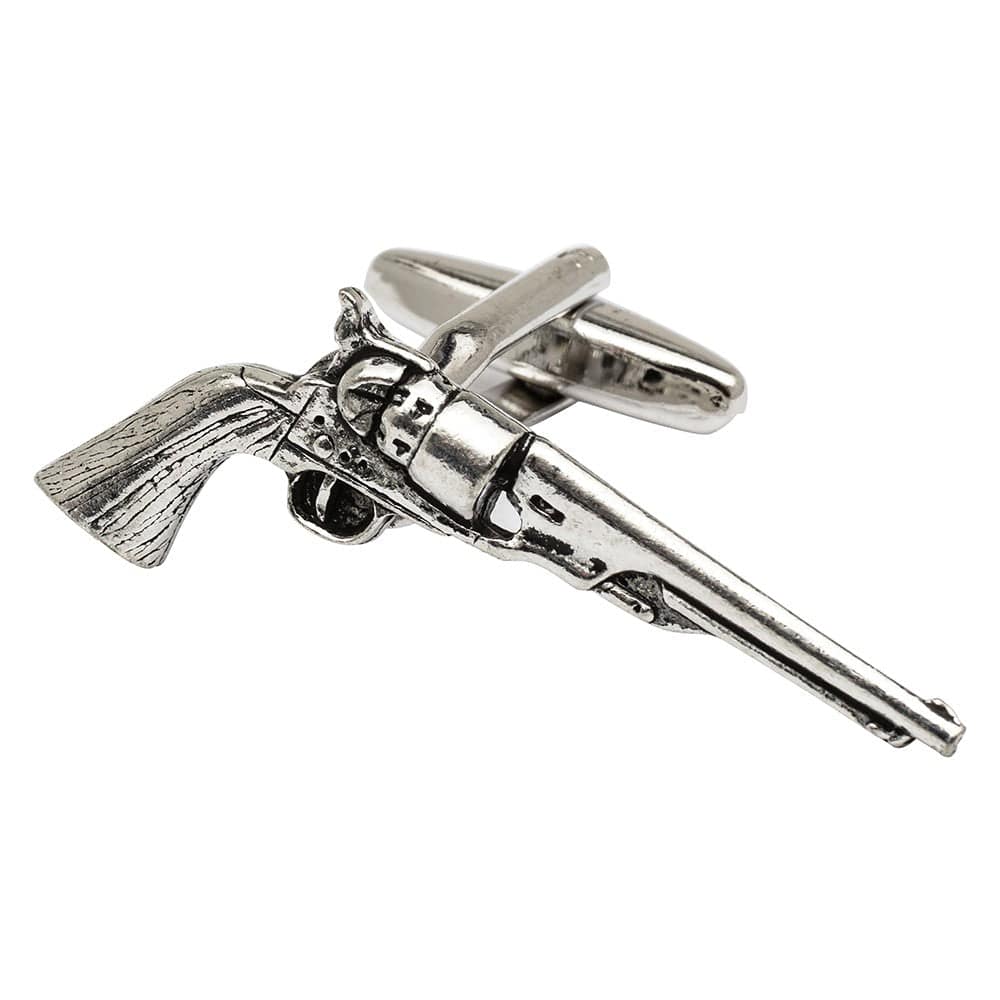 Cufflink Man Cufflinks Pewter Gun Pistol Cufflinks