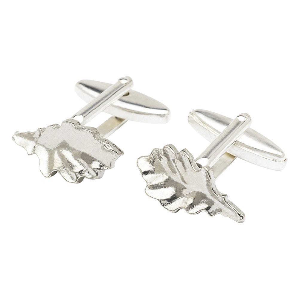 Cufflink Man Cufflinks Pewter Oak Leaf Cufflinks