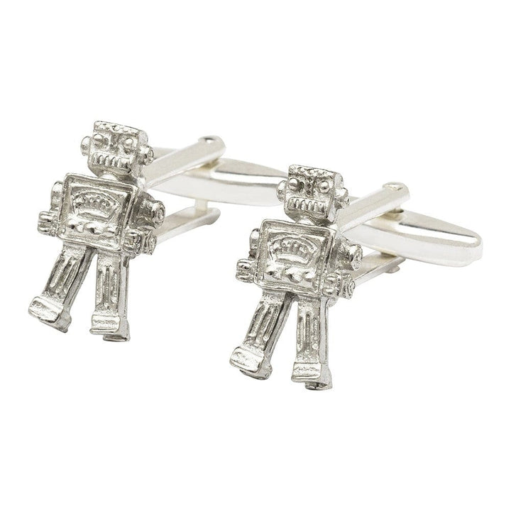 Cufflink Man Cufflinks Pewter Robot Cufflinks