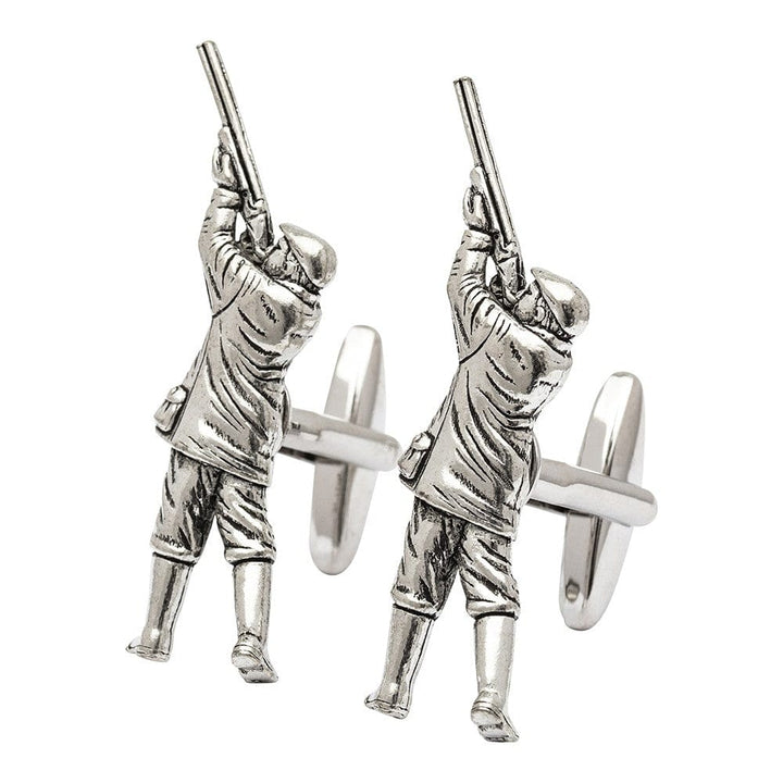 Cufflink Man Cufflinks Pewter Shooting Gamekeeper Cufflinks