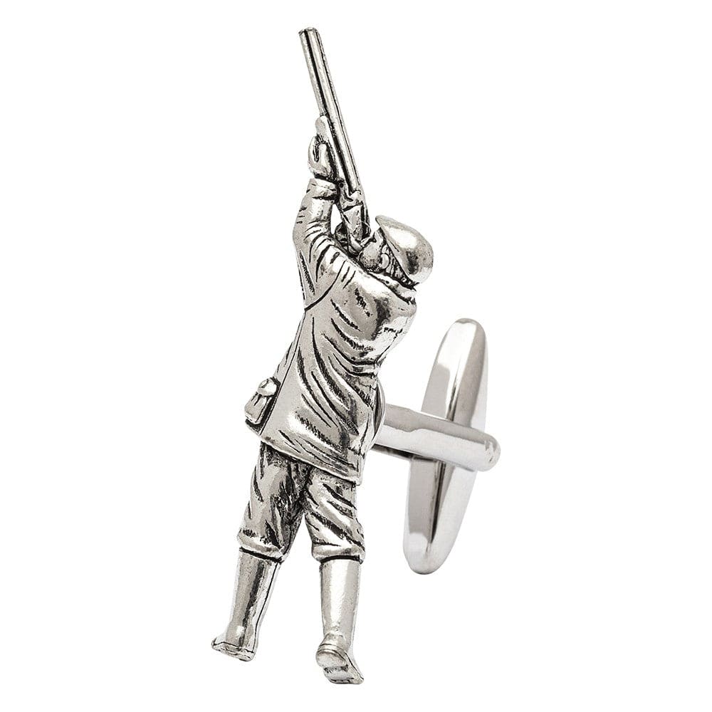 Cufflink Man Cufflinks Pewter Shooting Gamekeeper Cufflinks