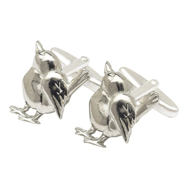 Cufflink Man Cufflinks Pewter Wren Bird Cufflinks