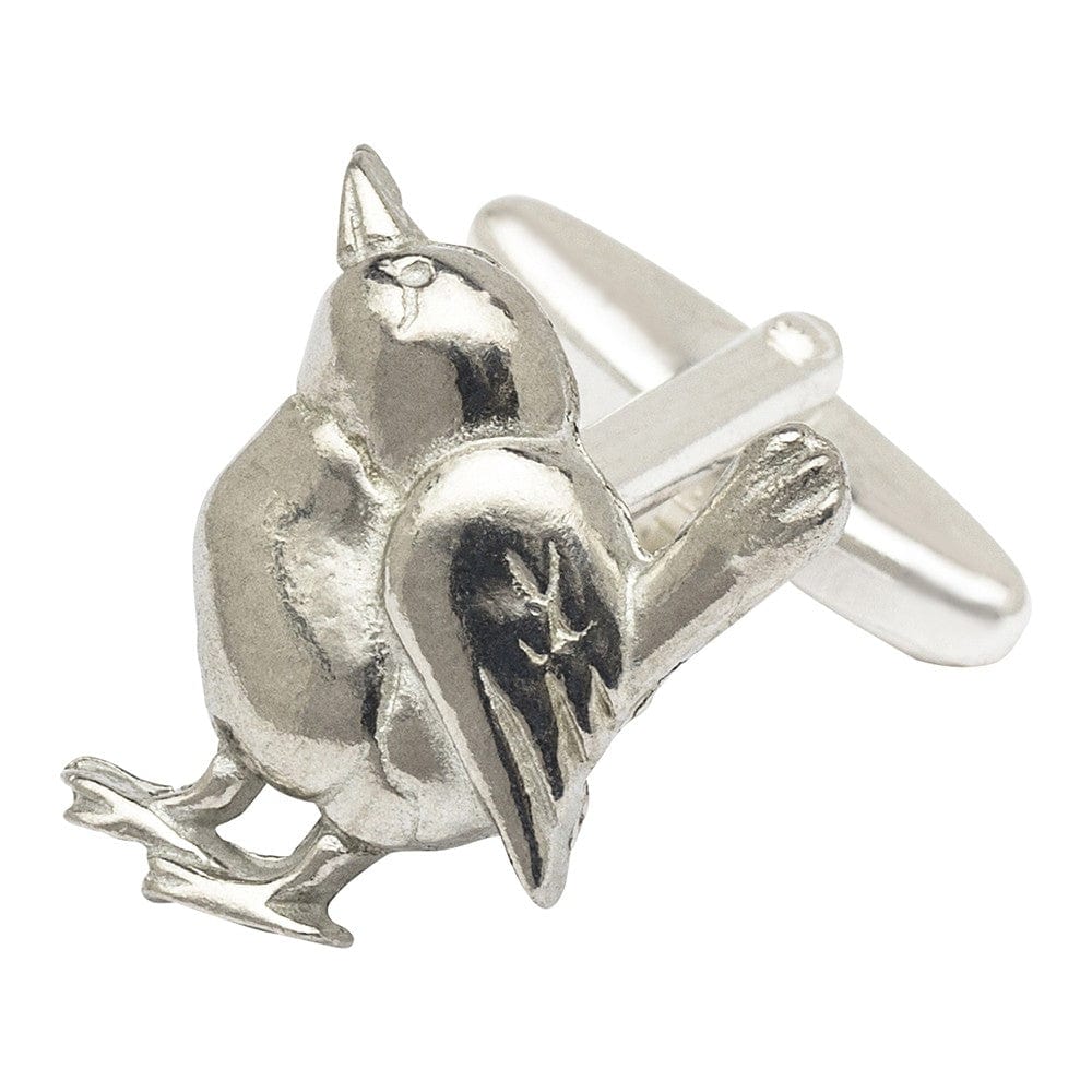 Cufflink Man Cufflinks Pewter Wren Bird Cufflinks