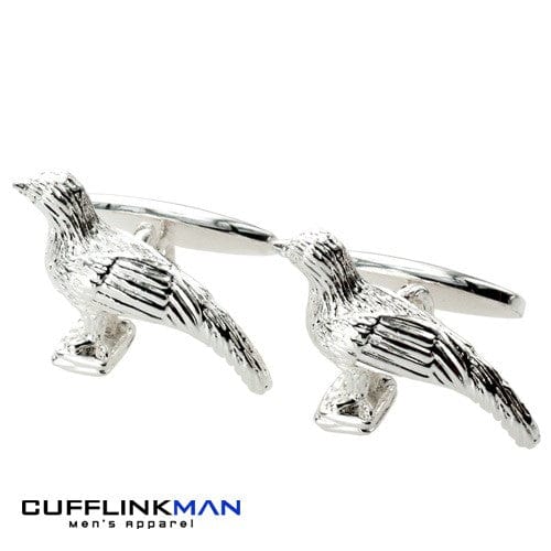 cufflink man Cufflinks Pheasant - Silver Plated Cufflinks