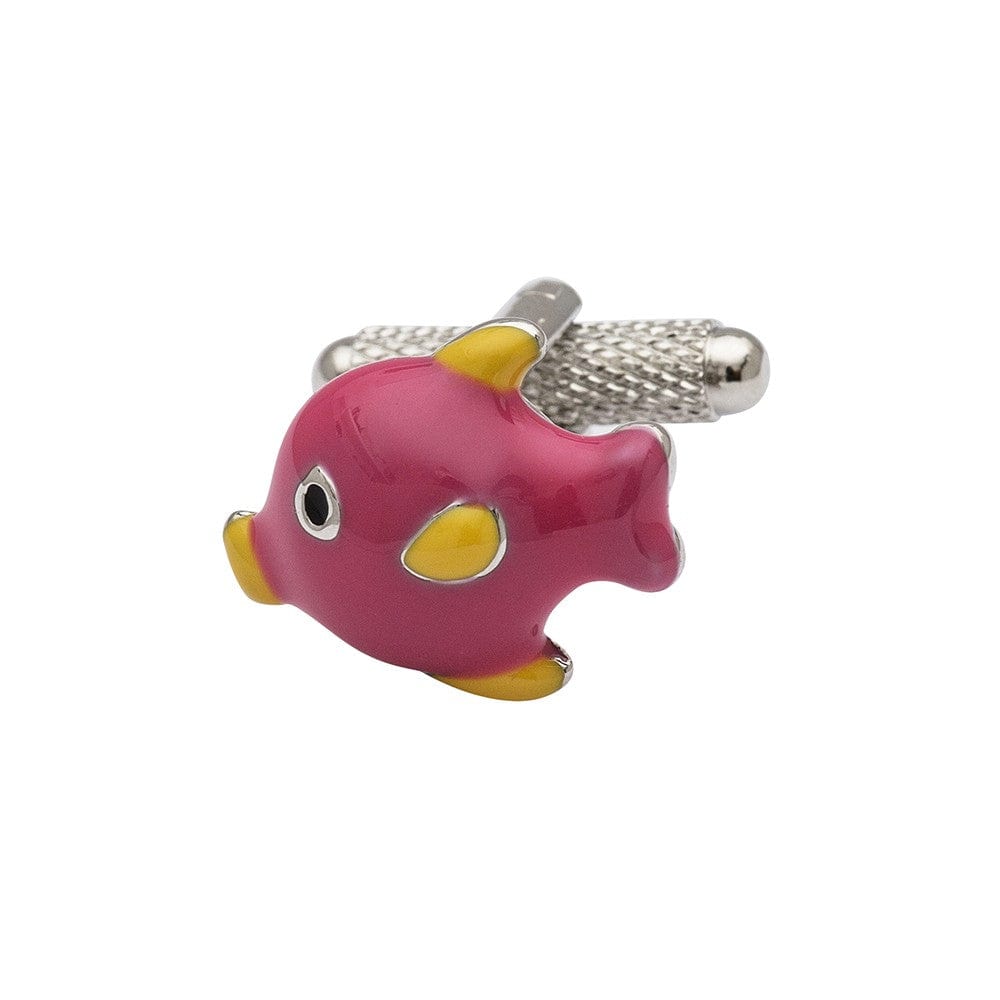 Cufflink Man Cufflinks Pink Fun Fish Cufflinks