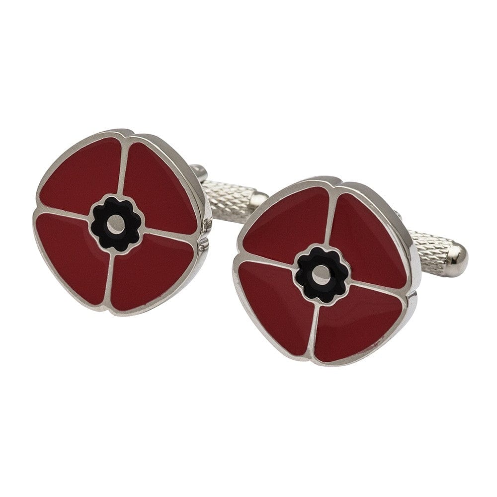 Cufflink Man Cufflinks Poppy Cufflinks - Remembrance Day