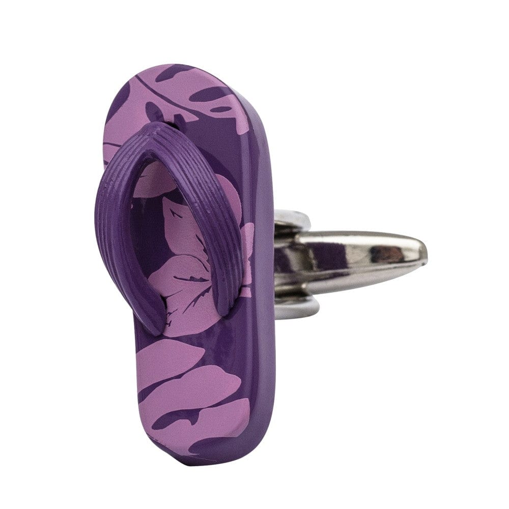 Cufflink Man Cufflinks Purple Beach Flip Flops Cufflinks