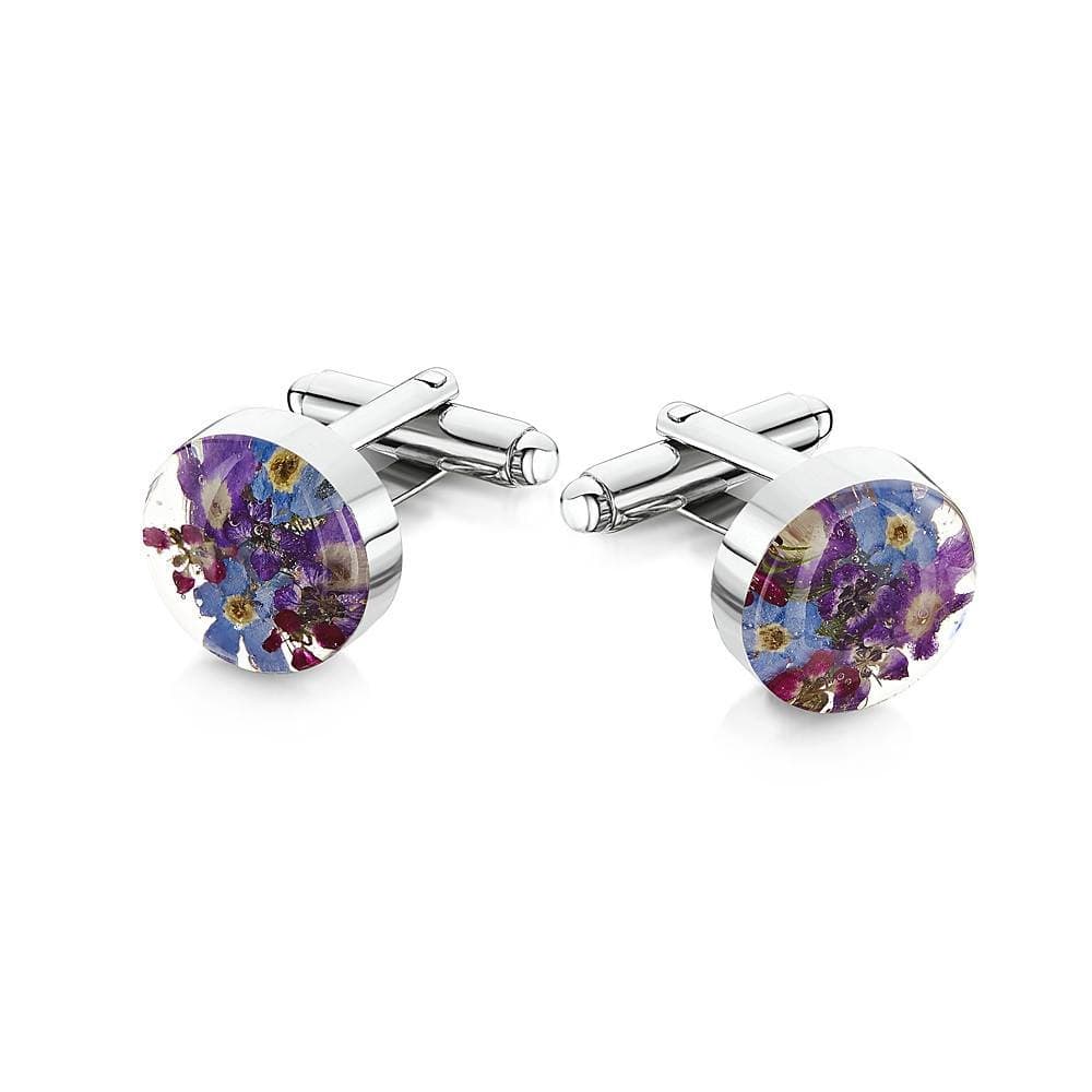 Cufflink Man Cufflinks Purple Haze Flower Cufflinks