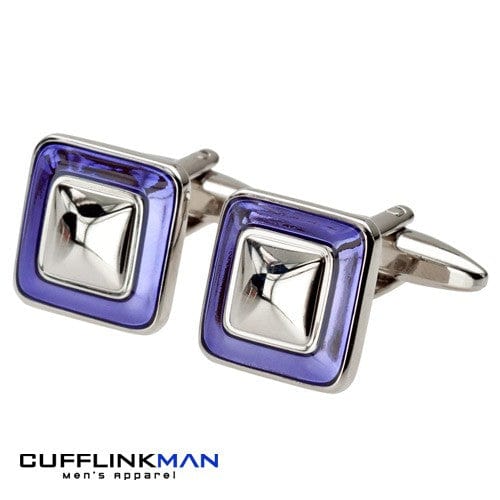 Cufflink Man Cufflinks Purple Pyramid Cufflinks