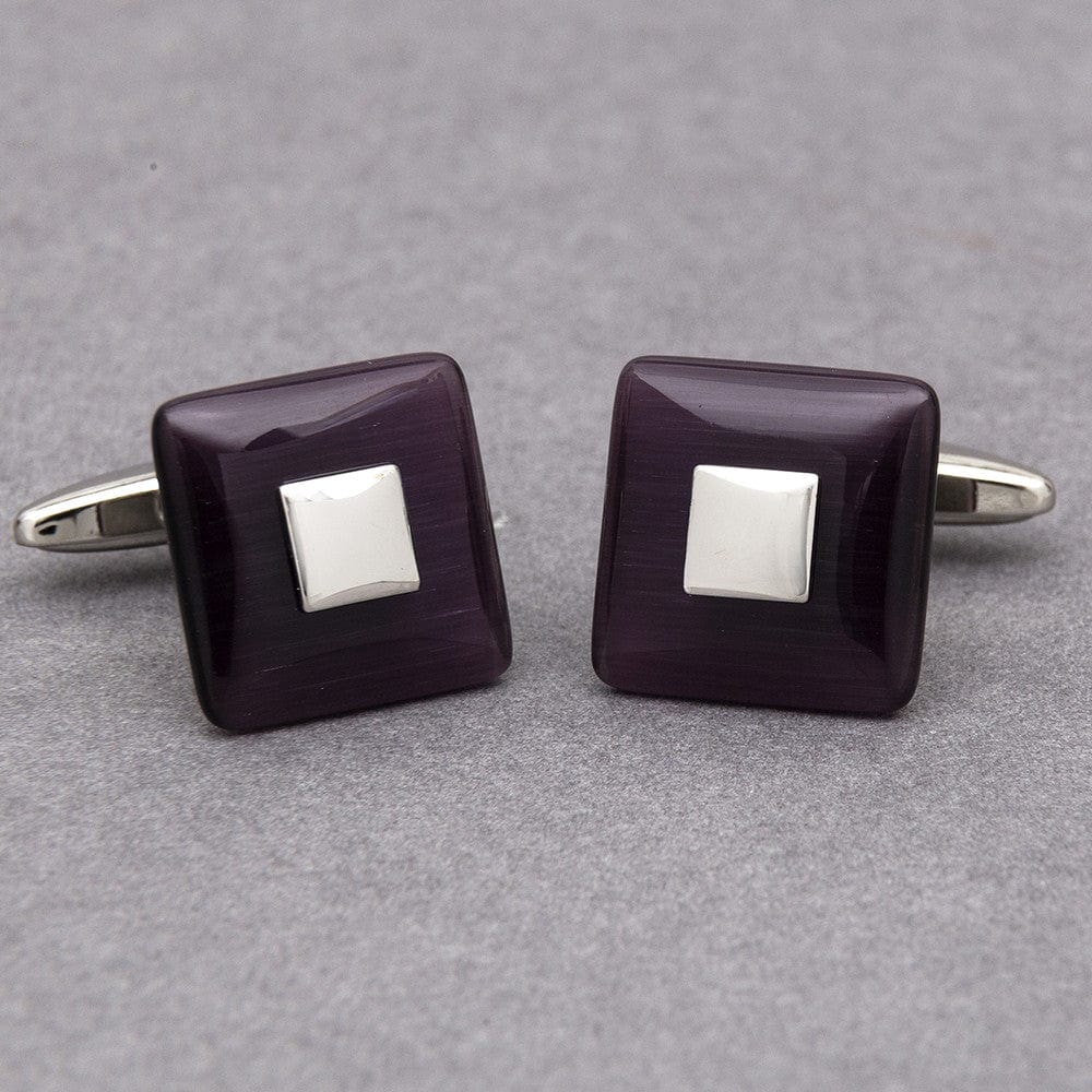 Cufflink Man Cufflinks Purple Square Cufflinks