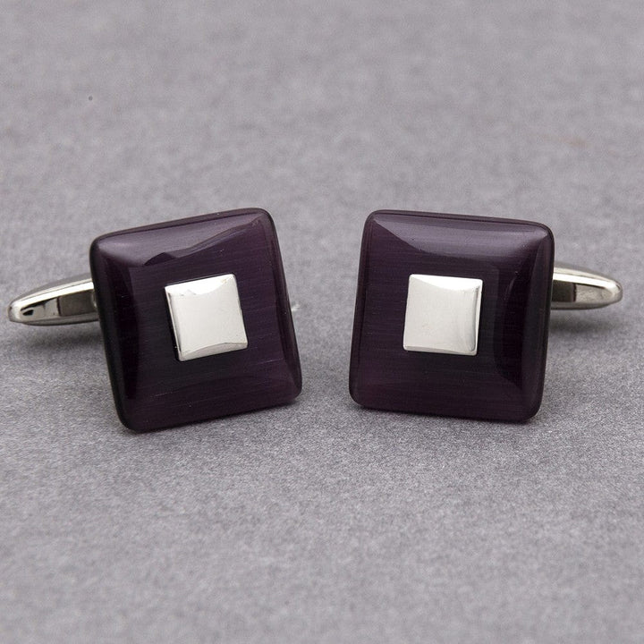 Cufflink Man Cufflinks Purple Square Cufflinks