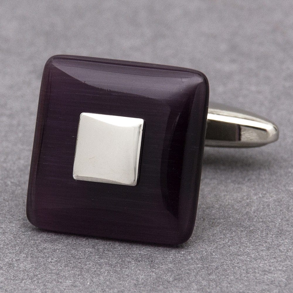 Cufflink Man Cufflinks Purple Square Cufflinks