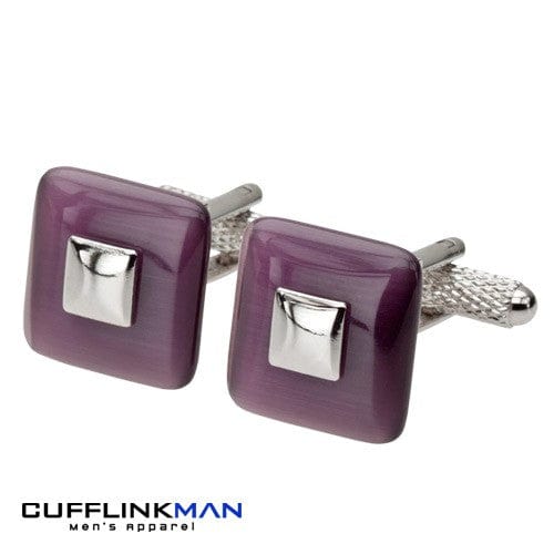 Cufflink Man Cufflinks Purple Square Cufflinks